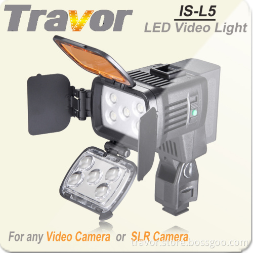 High Brightness Travor IS-L5 with 5 PCS LED Digital Video LED Light